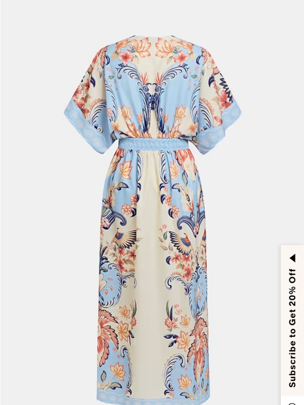 Cupshe Light Blue and Cream Floral Maxi Dress - Picture 5 of 16